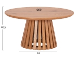ΣΕΤ 2ΤΜΧ ΤΡΑΠΕΖΙΑ ΣΑΛΟΝΙΟΥ TALBERT HM21083 MDF ΦΥΣΙΚΟ ΞΥΛΟΥ Φ80εκ & Φ45εκ