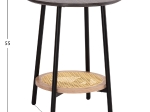 ΣΕΤ 2ΤΜΧ ΤΡΑΠΕΖΙΑ ΣΑΛΟΝΙΟΥ SEWELL HM21087 MDF-ΜΕΤΑΛΛΟ-ΣΥΝΘΕΤΙΚΟ RATTAN Φ80εκ & Φ45εκ