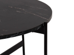 ΣΕΤ 2ΤΜΧ ΤΡΑΠΕΖΙΑ ΣΑΛΟΝΙΟΥ RONDA HM21089 MDF ΜΑΥΡΟ ΜΑΡΜΑΡΟ Φ80εκ & Φ50εκ