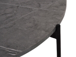 ΣΕΤ 2ΤΜΧ ΤΡΑΠΕΖΙΑ ΣΑΛΟΝΙΟΥ RONDA HM21089.01 MDF ΓΚΡΙ ΜΑΡΜΑΡΟ Φ80εκ & Φ50εκ