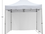 GAZEBO ΕΠΑΓΓΕΛΜΑΤΙΚΟ ΒΑΡΕΩΣ ΤΥΠΟΥ CRESSEN HM21097.01 ΠΤΥΣΣΟΜΕΝΟ ΑΛΟΥΜΙΝΙΟΥ 3x3x3,4Yεκ
