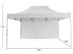 GAZEBO ΕΠΑΓΓΕΛΜΑΤΙΚΟ ΒΑΡΕΩΣ ΤΥΠΟΥ CRESSEN HM21098 ΠΤΥΣΣΟΜΕΝΟ ΑΛΟΥΜΙΝΙΟΥ 3x4,5x3,4Yμ