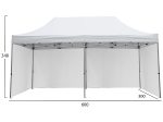 GAZEBO ΕΠΑΓΓΕΛΜΑΤΙΚΟ ΒΑΡΕΩΣ ΤΥΠΟΥ CRESSEN HM21099.01 ΠΤΥΣΣΟΜΕΝΟ ΑΛΟΥΜΙΝΙΟΥ 3x6x3,4Yμ