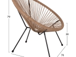 ΣΕΤ ΕΞΩΤΕΡΙΚΟΥ ΧΩΡΟΥ 3ΤΜΧ ACAPULCO HM21100 TWISTED WICKER-ΜΕΤΑΛΛΟ