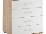 ΣΥΡΤΑΡΙΕΡΑ ΜΕΛΑΜΙΝΗΣ BRIANA HM2204.06 ME 4 ΣΥΡΤΑΡΙΑ SONAMA-ΛΕΥΚΟ 75x40x83Y εκ.