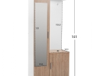 ΕΠΙΠΛΟ ΕΙΣΟΔΟΥ ΜΕ ΚΑΘΡΕΠΤΗ JANICE HM2264 SONAMA ΛΕΥΚΟ 70x37x181 εκ.