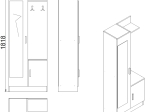 ΕΠΙΠΛΟ ΕΙΣΟΔΟΥ ΜΕ ΚΑΘΡΕΠΤΗ JANICE HM2264 SONAMA ΛΕΥΚΟ 70x37x181 εκ.