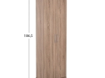 ΠΑΠΟΥΤΣΟΘΗΚΗ-ΝΤΟΥΛΑΠΑ CLUSE HM2403.20 ΜΕΛΑΜΙΝΗ SONAMA OAK ΧΡΩΜΑ 60Χ37Χ186,5Υεκ.