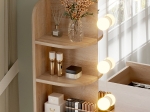 ΤΟΥΑΛΕΤΑ ΜΕ ΦΩΤΙΣΜΟ LED-ΡΑΦΙΑ-ΣΥΡΤΑΡΙΑ LAURYN HM2502.01 SONAMA 101.8x40x139.5Υεκ