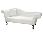 ΑΝΑΚΛΙΝΔΡΟ T.CHESTERFIELD NIOVI HM3007.02 PU ΛΕΥΚΟ-ΜΑΥΡΑ ΠΟΔΙΑ 190x61x84Yεκ.