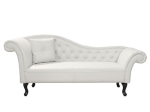 ΑΝΑΚΛΙΝΔΡΟ T.CHESTERFIELD NIOVI HM3007.02 PU ΛΕΥΚΟ-ΜΑΥΡΑ ΠΟΔΙΑ 190x61x84Yεκ.