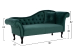 ΑΝΑΚΛΙΝΔΡΟ T.CHESTERFIELD NIOVI HM3008.03 ΚΥΠΑΡΙΣΣΙ ΒΕΛΟΥΔΟ-ΜΑΥΡΑ ΠΟΔΙΑ 187x61x82Υ