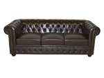 ΚΑΝΑΠΕΣ 3ΘΕΣΙΟΣ T.CHESTERFIELD HM3009.01 ΤΕΧΝΟΔΕΡΜΑ ΣΚΟΥΡΟ ΚΑΦΕ 208x90x73Υ εκ.