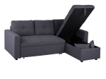 ΚΑΝΑΠΕΣ ΓΩΝΙΑ ΚΡΕΒΑΤΙ WAYNE 224x147x85Υεκ. HM3028.11 ΓΚΡΙ ΥΦΑΣΜΑ