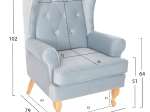 ΠΟΛΥΘΡΟΝΑ ΜΠΕΡΖΕΡΑ BRANDON HM3073.31 BABY BLUE ΒΕΛΟΥΔΟ-ΠΟΔΙΑ ΣΕ ΦΥΣΙΚΟ 82,5x80x104Υεκ