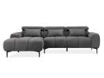 ΚΑΝΑΠΕΣ ΑΡΙΣΤΕΡΗ ΓΩΝΙΑ DIVYA HM3267.02L ΣΥΝΘ.SUEDE ΓΚΡΙ 264x175x99Υεκ.