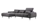ΚΑΝΑΠΕΣ ΑΡΙΣΤΕΡΗ ΓΩΝΙΑ DIVYA HM3267.02L ΣΥΝΘ.SUEDE ΓΚΡΙ 264x175x99Υεκ.