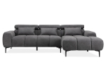 ΚΑΝΑΠΕΣ ΔΕΞΙΑ ΓΩΝΙΑ DIVYA HM3267.02R ΣΥΝΘ.SUEDE ΓΚΡΙ 264x175x99Υεκ.