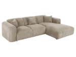 ΚΑΝΑΠΕΣ ΓΩΝΙΑ BRICKEN HM3275.01R ΜΠΕΖ ΥΦΑΣΜΑ 110-282x98-160x72Υεκ.