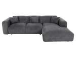 ΚΑΝΑΠΕΣ ΓΩΝΙΑ BRICKEN HM3275.04R ΑΝΘΡΑΚΙ ΥΦΑΣΜΑ 110-282x98-160x72Υεκ.