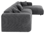 ΚΑΝΑΠΕΣ ΓΩΝΙΑ BRICKEN HM3275.04R ΑΝΘΡΑΚΙ ΥΦΑΣΜΑ 110-282x98-160x72Υεκ.