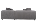 ΚΑΝΑΠΕΣ ΓΩΝΙΑ 3-ΘΕΣΙΟΣ GRACE HM3280.03R ΓΚΡΙ ΥΦΑΣΜΑ 252x105-160x70-90Υεκ.