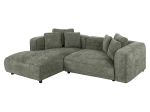 ΚΑΝΑΠΕΣ ΓΩΝΙΑ (ΑΡΙΣΤΕΡΗ) 3-ΘΕΣΙΟΣ GRACE HM3280.05L ΠΡΑΣΙΝΟ ΥΦΑΣΜΑ 252x160x70-90Υεκ