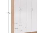 ΝΤΟΥΛΑΠΑ 4ΦΥΛΛΗ ME 2 ΣΥΡΤΑΡΙΑ BLAKELY HM339.06 SONAMA ΛΕΥΚΗ 120Χ42,5Χ180,5 εκ.