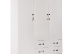 ΝΤΟΥΛΑΠΑ 3ΦΥΛΛΗ CARLY HM384.05 ΜΕ ΔΥΟ ΣΥΡΤΑΡΙΑ ΛΕΥΚΗ 150X55Χ180Υεκ.