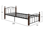 ΚΡΕΒΑΤΙ SUZIE ΜΕΤΑΛΛΟ ΞΥΛΟ ΜΟΝΟ ΣΤΡΩΜΑ 90x190 εκ. HM389