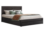 ΚΡΕΒΑΤΙ ΜΕΛΑΜΙΝΗΣ CAPRI HM399.11 ΜΕ 2ΣΥΡΤΑΡΙΑ-WENGE- ΓΙΑ ΣΤΡΩΜΑ 160x200εκ.