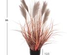 ΔΙΑΚΟΣΜΗΤΙΚΟ ΣΥΝΘΕΤΙΚΟ ΦΥΤΟ ΣΕ ΓΛΑΣΤΡΑ GRASS+FEATHER Φ14,5x12,5-86Υ εκ. HM4015
