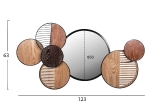 ΚΑΘΡΕΠΤΗΣ ΤΟΙΧΟΥ ΣΤΡΟΓΓΥΛΟΣ DAVION HM4217 MDF-BLACK METAL 123x5x63Υεκ.