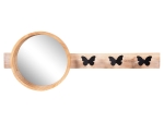 ΚΑΘΡΕΠΤΗΣ ΤΟΙΧΟΥ ΣΤΡΟΓΓΥΛΟΣ SCUTTLE HM4222 FIR WOOD&MDF-BLACK METAL 80x6,5x30,5Υεκ.