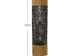 ΦΩΤΙΣΤΙΚΟ ΔΑΠΕΔΟΥ HM4355 ΜΕΤΑΛΛΟ-PAPER ROPE ΣΕ ΜΠΕΖ ΑΜΜΟΥ-ΜΑΥΡΟ 21x21x119,5Υεκ.