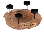 ΕΠΙΤΡΑΠΕΖΙΟ ΚΗΡΟΠΗΓΙΟ/BOWL FRAN HM4390 ΞΥΛΟ ΤΕΑΚ-ΜΕΤΑΛΛΟ 30x30x7-15Υεκ.