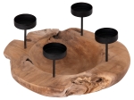 ΕΠΙΤΡΑΠΕΖΙΟ ΚΗΡΟΠΗΓΙΟ/BOWL FRAN HM4390 ΞΥΛΟ ΤΕΑΚ-ΜΕΤΑΛΛΟ 30x30x7-15Υεκ.