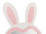 ΠΑΙΔΙΚΟΣ ΚΑΘΡΕΦΤΗΣ ΔΑΠΕΔΟΥ BUNNY HM4489.01 MDF ΡΟΖ & ΛΕΥΚΟ-ΜΑΥΡΟ STAND 80x162Υεκ.