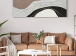 ΠΙΝΑΚΑΣ ΤΟΙΧΟΥ ABSTRACT HM4552.01 ΜΕ ΚΟΡΝΙΖΑ ΜΠΕΖ-ΚΑΜΒΑΣ- ΧΕΙΡΟΠΟΙΗΤΟΣ 152x4.5x52Υεκ.