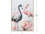 ΠΙΝΑΚΑΣ TOIXOY FLAMINGOS HM4562 ΜΕ ΚΟΡΝΙΖΑ ΜΠΕΖ-ΚΑΜΒΑΣ ΕΚΤΥΠΩΣΗ 52,5x2,8x72,5Υεκ.