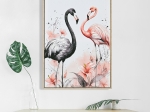 ΠΙΝΑΚΑΣ TOIXOY FLAMINGOS HM4562 ΜΕ ΚΟΡΝΙΖΑ ΜΠΕΖ-ΚΑΜΒΑΣ ΕΚΤΥΠΩΣΗ 52,5x2,8x72,5Υεκ.