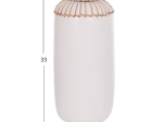 ΕΠΙΤΡΑΠΕΖΙΟ ΔΙΑΚΟΣΜΗΤΙΚΟ ΒΑΖΟ LENNOX HM4675.02S TΕΡΑΚΟΤΑ ΣΕ ΛΕΥΚΟ--Φ18x33Υεκ.