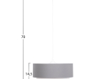 ΦΩΤΙΣΤΙΚΟ ΟΡΟΦΗΣ ΚΥΛΙΝΔΡΙΚΟ KRIKS HM4706.01 PVC ΣΕ ΛΕΥΚΟ-ΓΚΡΙ Φ30x70Υεκ.