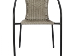 ΠΟΛΥΘΡΟΝΑ ΚΑΡΕΚΛΑ CAMEL HM5015.01 ΓΚΡΙ ΜΕΤΑΛΛΙΚΗ ΜΕ WICKER 48x48-53x72 εκ.