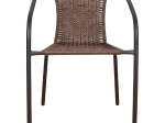 ΠΟΛΥΘΡΟΝΑ ΚΑΡΕΚΛΑ CAMEL HM5015.02 ΚΑΦΕ ΜΕΤΑΛΛΙΚΗ ΜΕ WICKER ΚΑΦΕ 48x48-53x72 cm