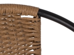 ΠΟΛΥΘΡΟΝΑ ΚΑΡΕΚΛΑ CAMEL ΜΕΤΑΛΛΙΚΗ ΜΑΥΡΗ ΜΕ WICKER ΦΥΣΙΚΟ 50x55x73Y εκ.HM5015.04
