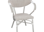 ΠΟΛΥΘΡΟΝΑ ΑΛΟΥΜΙΝΙΟΥ CLAY BAMBOO LOOK ΓΚΡΙ ΠΑΤΙΝΑ ΜΕ TEXTLINE HM5108 57x57x83cm