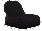 ΠΟΥΦ CLOUD ΑΔΙΑΒΡΟΧΗ ΠΟΛΥΘΡΟΝΑ HM5112.04 ΜΑΥΡΗ ΜΕ UV PROTECTION 81x78x73 εκ.