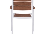 ΠΟΛΥΘΡΟΝΑ ΑΛΟΥΜΙΝΙΟΥ SAGA ΛΕΥΚΗ ΜΕ POLYWOOD HM5127.01 55x56x85Υ εκ.