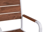 ΠΟΛΥΘΡΟΝΑ ΑΛΟΥΜΙΝΙΟΥ SAGA ΛΕΥΚΗ ΜΕ POLYWOOD HM5127.01 55x56x85Υ εκ.